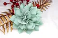 Pinza para el pelo con flor de tela de malla 3D verde menta para fotografía de playa y estilo - Verde
