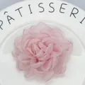 Elegant 3D organza fabric flower in soft pink for DIY hair and apparel accessories - Light Pink