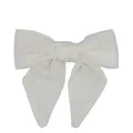 Fiocco in lino bianco naturale da 10 cm per scarpe e leggings per bambine fai-da-te - Bianco