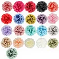 Elegant 10cm satin flower brooch in 21 assorted colors for suits and sweaters - Average Mix Colors