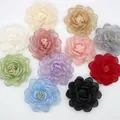 Handmade 5cm organza camellia fabric flowers in 11 colors for DIY clothing accessories - Flat Pad / Average Mix Colors