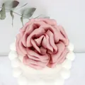 Elegant dusty pink satin rose brooch with multi-layered fabric petals for women suits - Dusty Pink