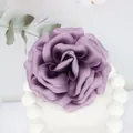 Elegant 10cm lavender satin peony flower accessory for hair or clothing decoration - Grape Purple