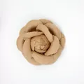Accessorio camelia in lana cammello da 5,5 cm con trama in tweed vintage per moda DIY - Stile a Fondo Piatto / Kaki