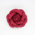Handgefertigte weinrote Kamelie Stoffblume für Vintage DIY Kleidung und Hüte Deko - Burgunderrot