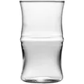 Bamboo-shaped borosilicate glass cup for iced Americano and latte with ribbed design - 415ml / Bamboo Joint Design
