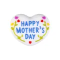 3D hartvormige siliconen kraal met Happy Mother's Day bloemenreliëf voor DIY sieraden - 3D Gelukkige Moederdag