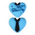 Perline in silicone 3D a cuore per la festa del papà con testo e design a cravatta - Cuore 3D Happy Father's Day