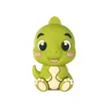 Cuenta de dinosaurio 3D de silicona verde para pulseras DIY y joyería infantil - 3D Dinosaurio de Dibujos Animados