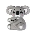 Perle 3D en silicone koala pour bijoux DIY ou accessoires de décoration de chaussure - Maman Koala 3D