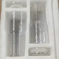 Σετ γυάλινα ποτήρια 20oz με σφυρήλατη υφή και ραβδώσεις μπαμπού σε ασφαλή συσκευασία - Συσκευασία Ζεύγους / 550ml / Διαφανές