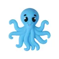 Cuenta de silicona de pulpo 3D azul cielo con cara linda y tentáculos para manualidades DIY - 3D Pulpo