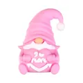 Roze Moederdag gnome siliconen kraal met I Love Mom hartontwerp voor DIY armbanden - 3D Mama Gnoom
