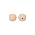Zwei 15mm matte hautfarbene Silikonperlen mit zentralen Löchern für DIY-Schmuck - 11# Hafergelb