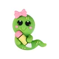 Linda cuenta de silicona 3D verde con lazo rosa y pincel para cordones de bricolaje - Juego de 20 Piezas / Ratón de Biblioteca de Lápiz 3D