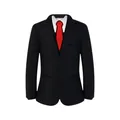 3D silicone bead in a black suit design with a red tie for DIY bracelet making - 3D Black Suit Style