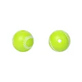 Neon green 15mm silicone baseball beads with white stitching for DIY jewelry making - Green Baseball