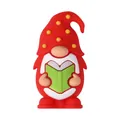 Cuentas de silicona de gnomo con sombrero rojo y libro para pulseras DIY estilo profesor - Juego de 20 Piezas / 3D Libro Rojo Gnomo