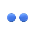 Set aus zwei 15 mm mattblauen Silikonperlen mit Loch für DIY-Bastelarbeiten - Chinablau