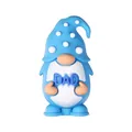 3D blue gnome silicone bead with DAD letter charm for Father's Day DIY jewelry making - 3D Dad Gnome Style