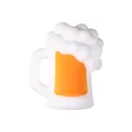 Silicone beer mug bead for DIY beaded pens and pacifier clips with foam detail - 3D Dad Beer Mug Style
