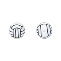 15mm volleyball pattern silicone beads for DIY teething jewelry making - Volleyball