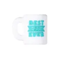 DIY silicone focal bead shaped like a white mug with Best Dad Ever blue text - 3D Best Dad Ever Cup