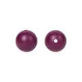 Zwei 15mm tiefviolette matte Silikonperlen mit Durchgangsloch für DIY-Schmuckherstellung - 24# Weinrot