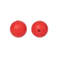 Zwei 15mm rote matte Silikonperlen in Lebensmittelqualität für DIY-Schmuck und Stifte - Scharlachrot