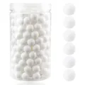 105 piezas de cuentas redondas de silicona blanca mate en bote para joyería artesanal - 12mm / 105 Piezas/Botella / Blanco (29#)