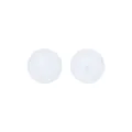 Zwei weiße 15mm Silikonperlen in Lebensmittelqualität mit Mittelloch für DIY-Schmuck - 31# Halbtransparentes Weiß