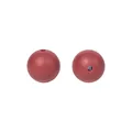 Brick red 9mm silicone beads with center hole for DIY necklace and bracelet crafting - 12mm / 33# Rose Red