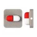 3D Red and white capsule silicone bead accessory for DIY jewelry and shoes - Capsule