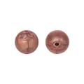 Braune 15mm Silikonperlen mit Perlglanz-Finish und graviertem Blumenmuster für DIY - 39# Bronzegold