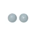 Blaugraue 15mm Silikonperlen mit matter Oberfläche und Mittelloch für DIY-Bastelarbeiten - 43# Dunkelgrüngrau