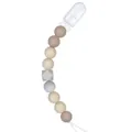 Attache-tétine en silicone avec perles morandi et clip de sécurité en plastique - Style 03-1