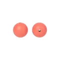 Zwei 15mm lachsfarbene Silikonperlen für DIY-Schmuck und Halskettenzubehör - Kastanienbraun