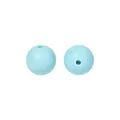 Hellblaue 15mm runde Silikonperlen für DIY-Bastelarbeiten und Schmuckherstellung - Karibikblau