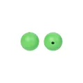 Leuchtend grüne 15 mm Silikonperlen für DIY-Schmuck und Perlenstifte, 2er-Set - 48# Grasgrün