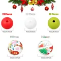 Kit de perles de Noël DIY avec motifs Père Noël et sapin en silicone pour bijoux - Mélange de Perles de Noël (Style 1) / 72 Pièces