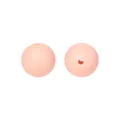 Zwei matte silikonperlen in Hellrosa mit Loch für DIY-Schmuck und Schlüsselanhänger - 58# Pfirsich