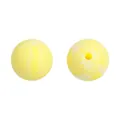 Perles rondes en silicone de qualité alimentaire avec texture marbrée jaune et blanche - Marbré Jaune Blanc (6#)