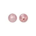 15mm hellrosa Perlen mit Perlglanzeffekt und Loch für die DIY-Schmuckherstellung - Roségold
