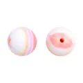 Perles en silicone marbré rose jaune et blanc de qualité alimentaire pour bijoux DIY - Marbré Rose Jaune Blanc (9#)