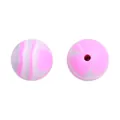 Perles en silicone marbrées rose et blanc avec trou central pour bijoux DIY - Marbré Rose Blanc Gris (10#)
