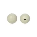 Cremeweiße 15mm Silikonperlen in Lebensmittelqualität mit mattem Finish für DIY Schmuck - Jasmingrün