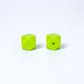 Perle hexagonale en silicone vert fluo 17mm avec trou pour attache-tétine bébé DIY - Pack de 100 / 5# Vert Fluorescent