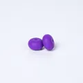 Two purple 14mm abacus-shaped silicone beads for DIY jewelry and necklaces - Grape Purple