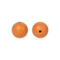 9mm runde orangefarbene Silikonperlen mit Loch für DIY Schmuckherstellung - 73# Jinshihuang