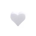 Perle en silicone blanc en forme de cœur avec trou pour bijoux faits à la main - Mini Forme de Cœur Blanc